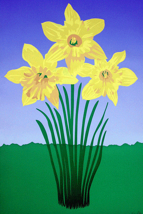 Narcissus<BR>1983<BR>23in x 35in<BR>Off-White Paper<BR>Colors: 8<BR>Number Produced: 89<BR>$125