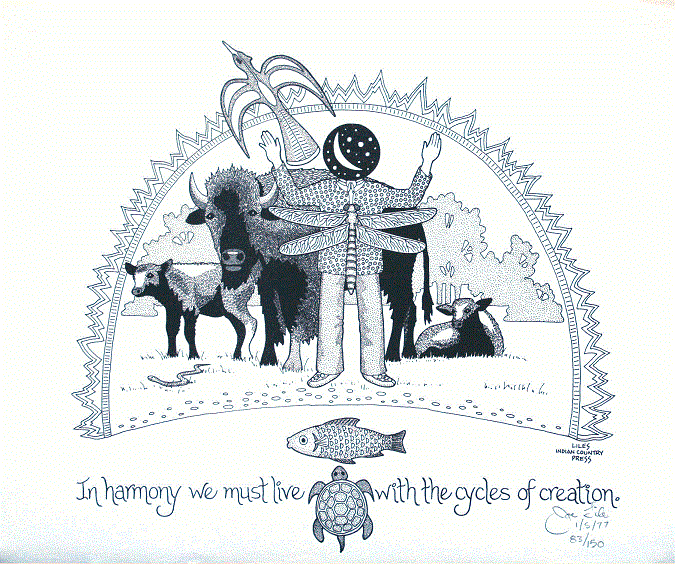 In Harmony We Must Live<BR>1977<BR>11in x 13.5in<BR>Off-White Paper<BR>Colors: 1<BR>Number Produced: 150<BR>$70<BR>(commercially-printed offset lithograph)