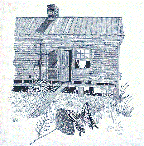 John Lindsay House<BR>1978<BR>14.25in x 17in<BR>White Paper<BR>Colors: 1<BR>Number Produced: 81<BR>$45<BR>(commercially-printed offset lithograph)