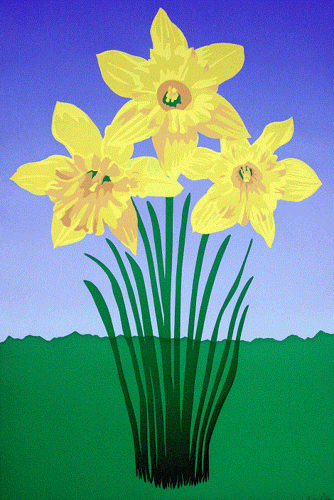 Narcissus<BR>1983<BR>23in x 35in<BR>Off-White Paper<BR>Colors: 8<BR>Number Produced: 89<BR>$145